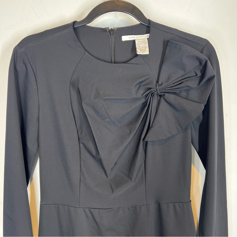 Diane Von Furstenberg DVF Anneli Black Bow Dress - Picture 5 of 10